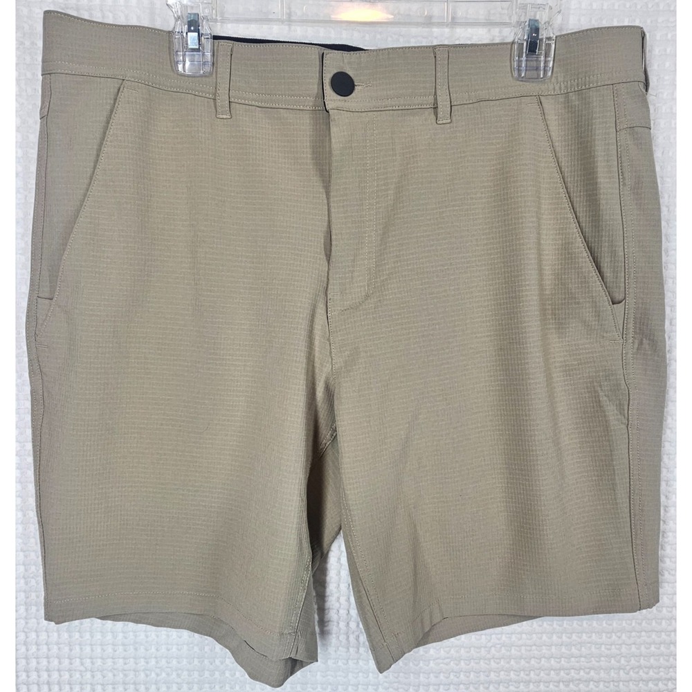 George Shorts Mens 36 Walk Short Stretch Moisture Wicking Tan Beige EUC
